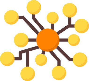 Sinirsel Ağ web simgesi vektör illüstrasyonu