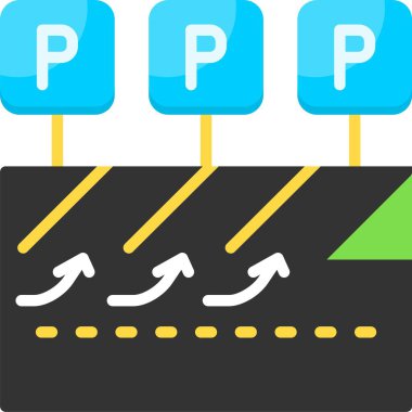 park simgesi işaret vektörü çizimi 