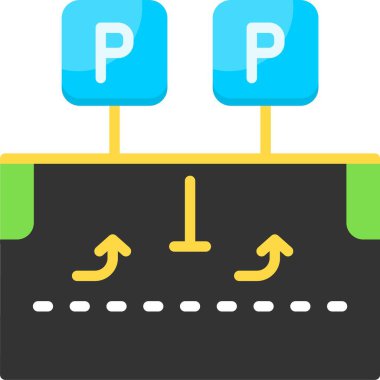 park simgesi işaret vektörü çizimi 