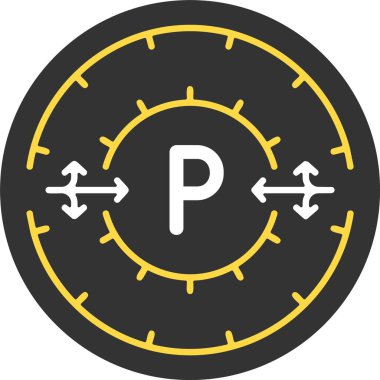 park simgesi işaret vektörü çizimi 