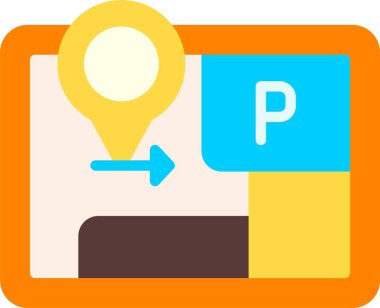 park simgesi işaret vektörü çizimi 