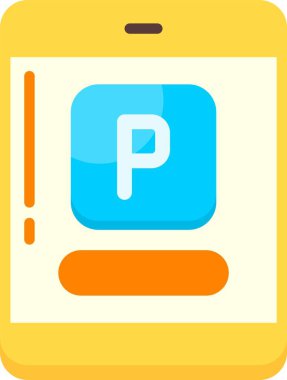 park simgesi işaret vektörü çizimi 