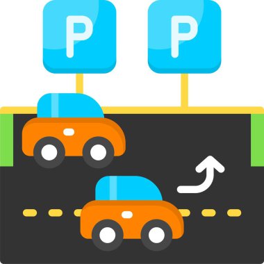 Araba hizalama kılavuzu web simgesi vektör çizimi