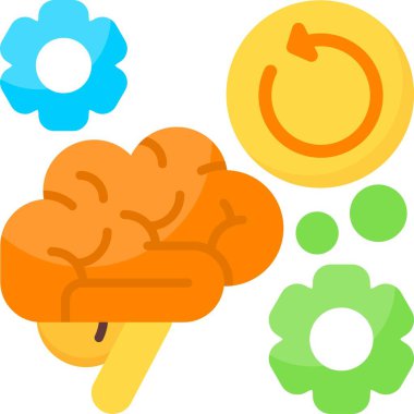 Düşünce Süreci web simgesi vektör çizimi