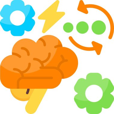 Beyin Yükleme Web simgesi vektör çizimi