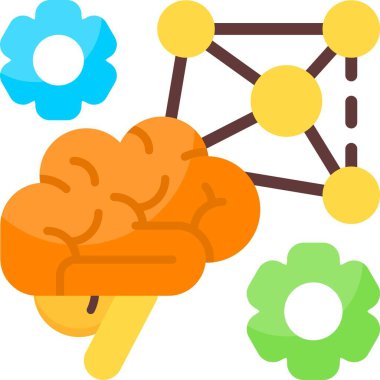 Sinirsel Yol Ağ ikonu vektör illüstrasyonu
