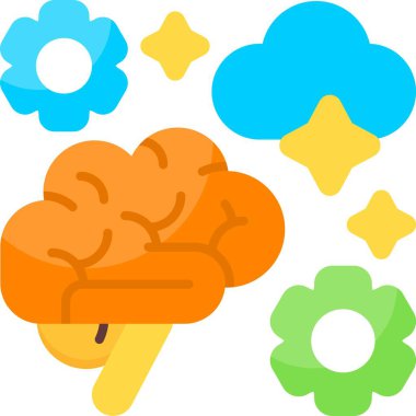 Hayal gücü web simgesi vektör illüstrasyonu