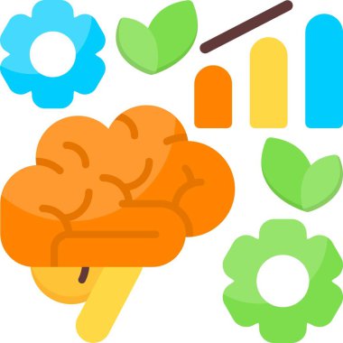 Zihin Büyütme web simgesi vektör çizimi