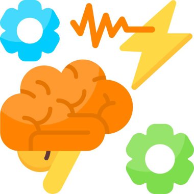 Beyin dalgası web simgesi vektör çizimi