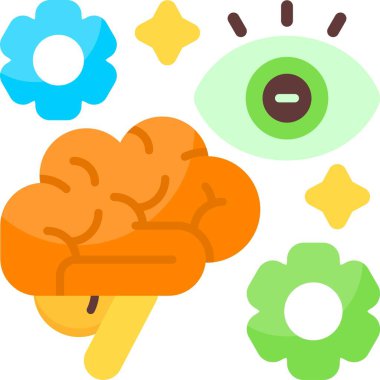 Sezgi web simgesi vektör illüstrasyonu