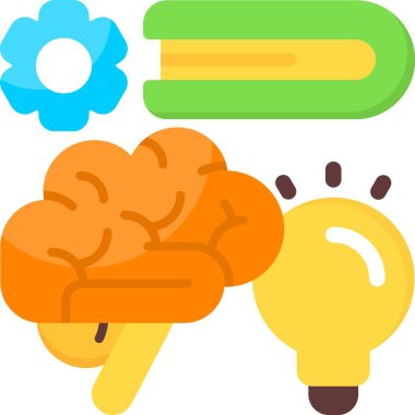 Bilgi Özümseme Web simgesi vektör illüstrasyonu