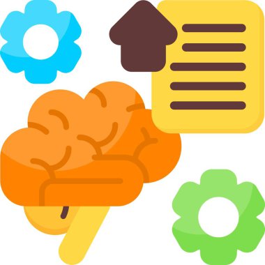 Zihinsel Çıktı web simgesi vektör çizimi