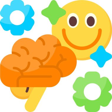  Anlık Beyin Tepkimesi Web ikonu vektör çizimi