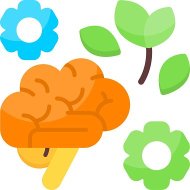 Ruh Sağlığı Web simgesi vektör illüstrasyonu