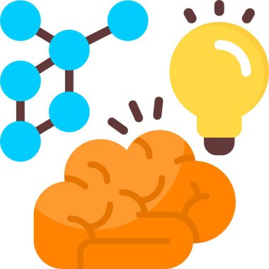 Yenilikçi Zihin web simgesi vektör çizimi