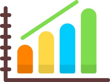 Yükselen Çubuk Grafik Ağı vektör çizimi
