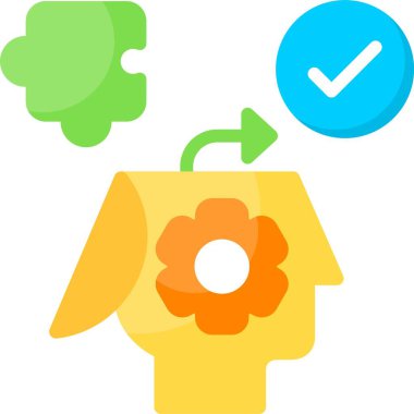 Zihin Batımı Ağ ikonu vektör çizimi