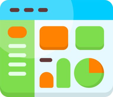 Yönetim paneli web simgesi vektör illüstrasyonu