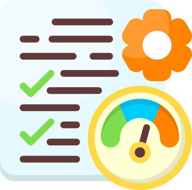 Performans web simgesi vektör illüstrasyonuna sahiptir