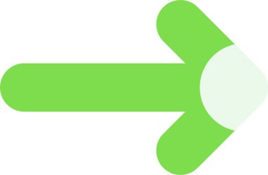 Arrow Uzun Sağ Web simgesi vektör illüstrasyonu