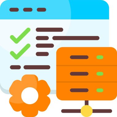 Panelde web simgesi vektör illüstrasyonu