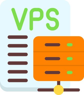 VPS Web simgesi vektör illüstrasyonuna ev sahipliği yapıyor