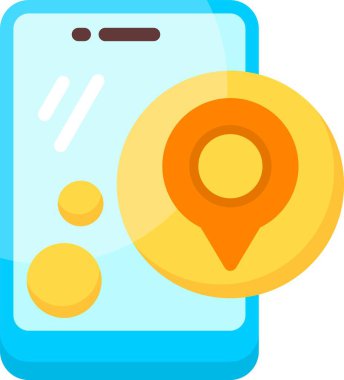 Pin konumu ikon vektör illüstrasyonu 