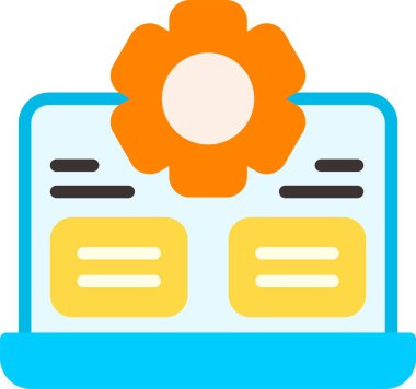 algoritma web simgesi vektör illüstrasyonu