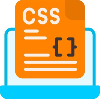 Css Dosya Web simgesi vektör illüstrasyonu