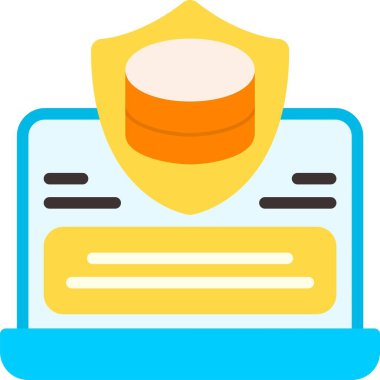 veri güvenliği web simgesi vektör illüstrasyonu