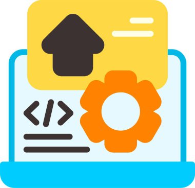  Ön yüzey Geliştirme web simgesi vektör illüstrasyonu