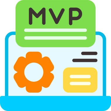 MVP web simgesi vektör illüstrasyonu