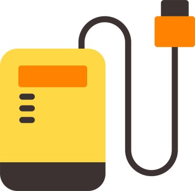 Elektrikli ısıtıcı simgesinin vektör illüstrasyonu