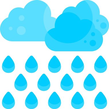 yağmur ikonu vektör illüstrasyonu