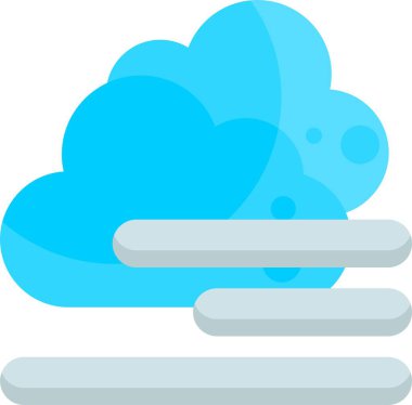 Bulut hesaplama simgesi. düz dizayn. Vektör çizimi. beyaz arkaplanda izole.