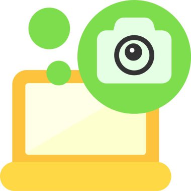 fotoğraf makinesi lens ikon vektör illüstrasyonu