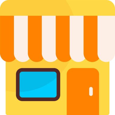 Depo önü web simgesi vektör illüstrasyonu