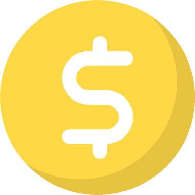 Dolar web simgesi vektör illüstrasyonu
