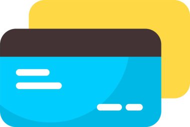 Kredi kartı web simgesi vektör illüstrasyonu