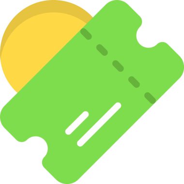 Bilet Ödeme web simgesi vektör illüstrasyonu