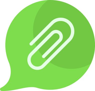 İleti Eklentisi Web simgesi vektör çizimi