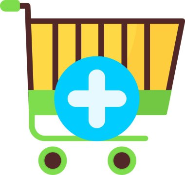 Cart web simgesi vektör illüstrasyonuna ekle