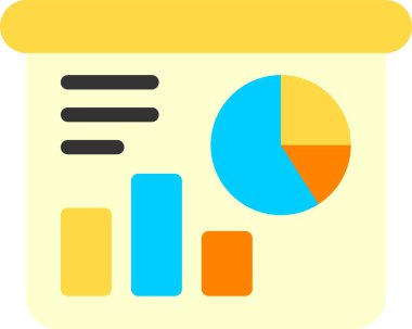 veri analizi web simgesi vektör illüstrasyonu