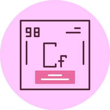 Californium web simgesi vektör illüstrasyonu