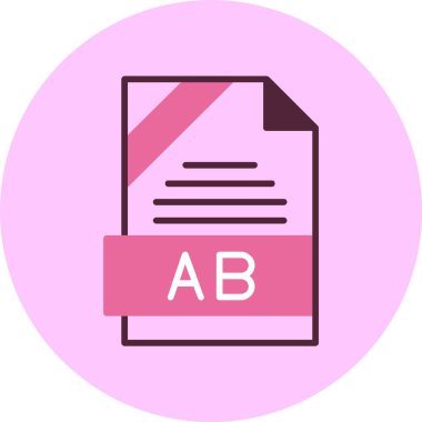 AB web simgesi vektör illüstrasyonu