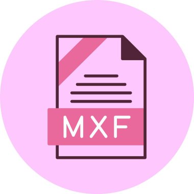 MXF web simgesi vektör çizimi