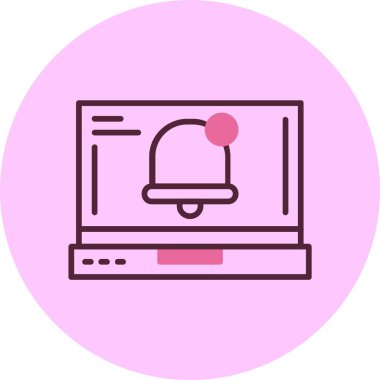 Bildirimler web simgesi vektör illüstrasyonu