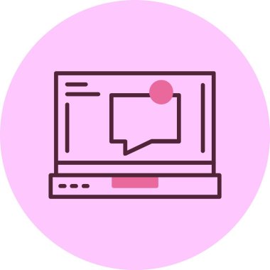 İletiler web simgesi vektör illüstrasyonu