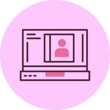 Kişi web simgesi vektör illüstrasyonu