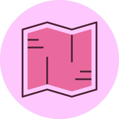 harita web simgesi vektör illüstrasyonu